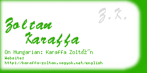 zoltan karaffa business card